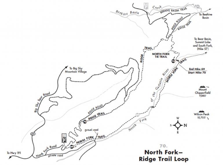 Map, Hiking, Biking, North Fork, Big Sky