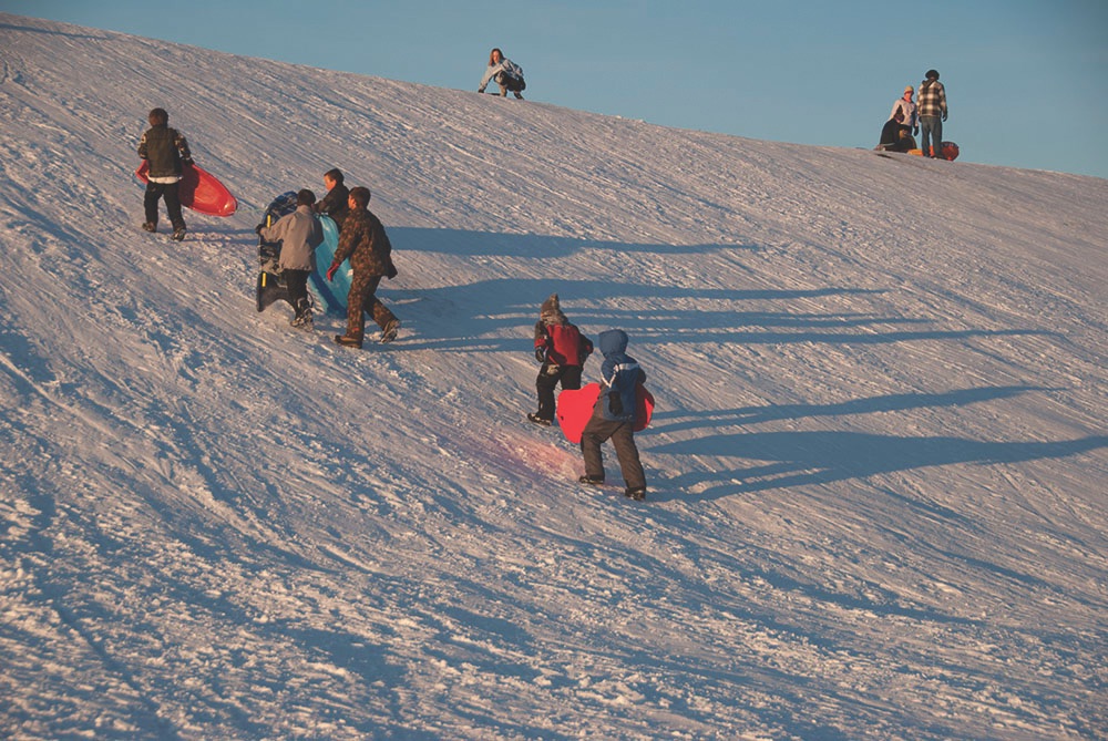 sledding, winter, bozeman, activities