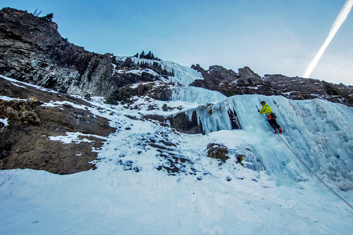 Ice Climbing in Hyalite Canyon 