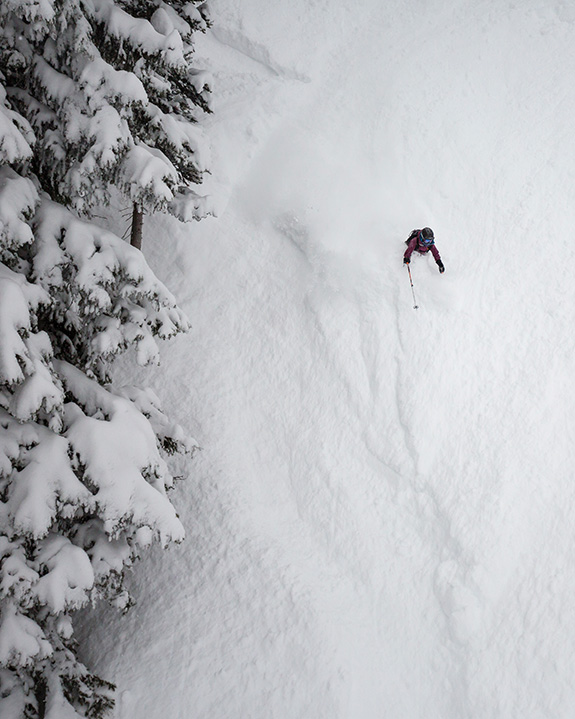 Skiing, Bridger Bowl, Pierre's Knob