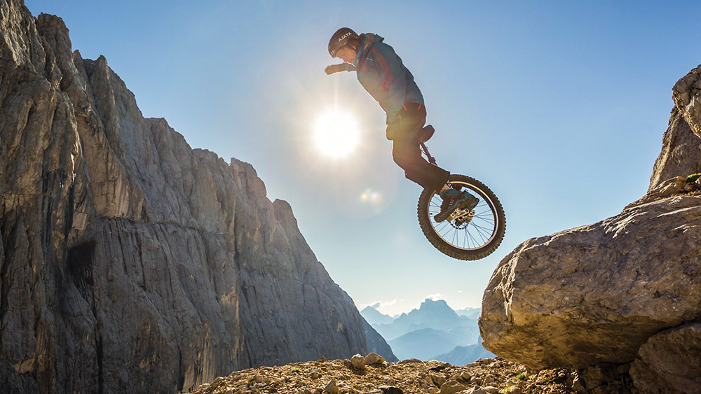 photo by Ben Stolin freestyle unicycling adrenaline bozeman