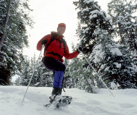 snowshoeing outside bozeman montana