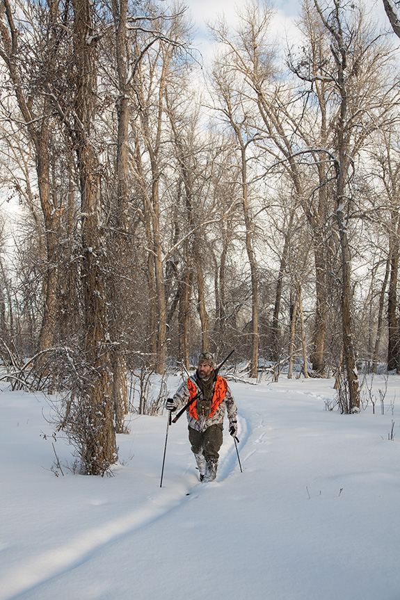 ski hunting, late season, winter activity