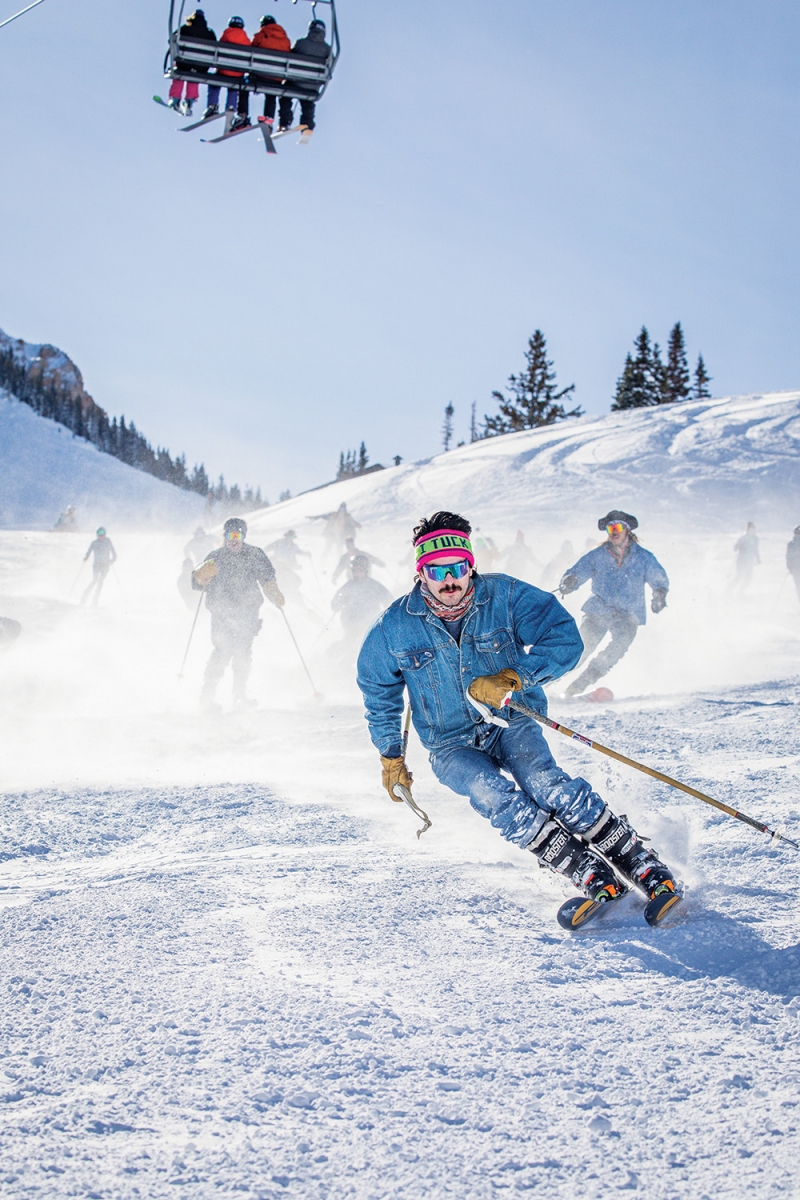 skiing, jeans, denim