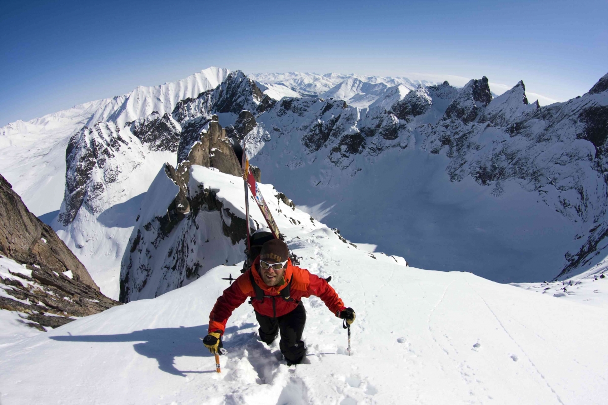 Drew Pogge Outside Bozeman skiing