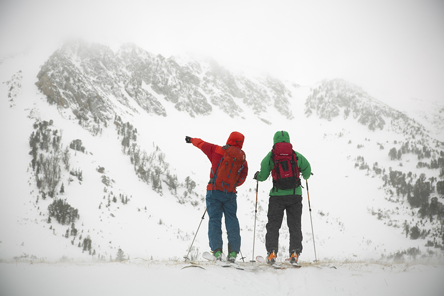 backcountry skiing outside bozeman