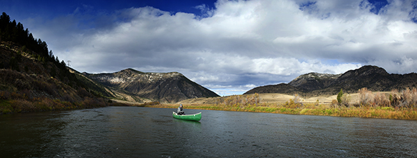 Jefferson River, Canoe, Fishing, Fall