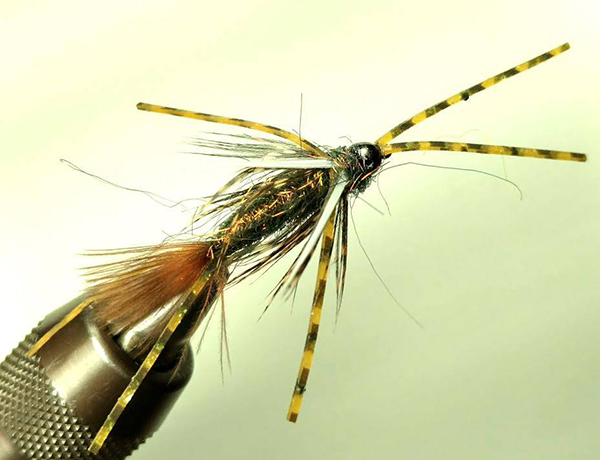 Black and Light Green Montana Stonefly Nymph for trout fishing