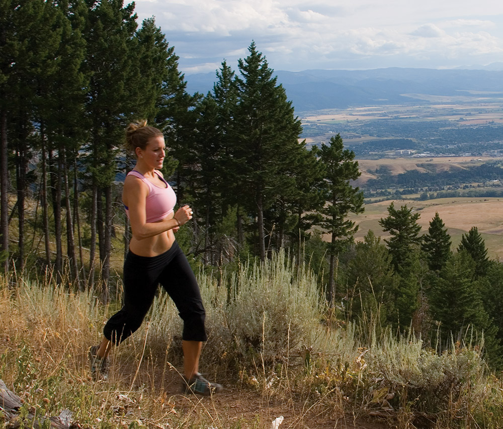 sports bra running outside bozeman