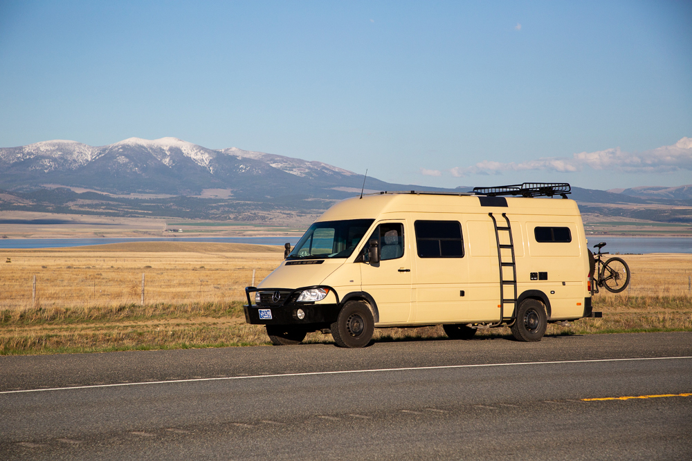 Outside Bozeman Tierra Traveler Van Life