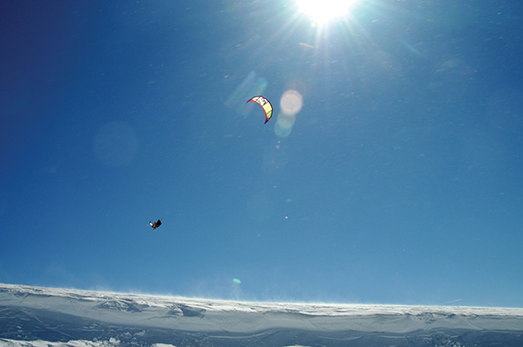 Snowkiting, Bozeman, Montana