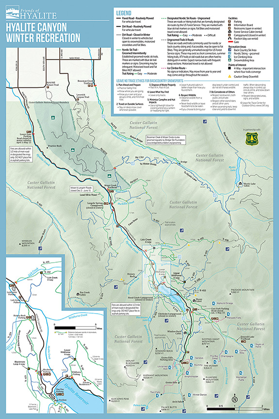 Lick Creek, Hyalite Recreation Map, Bozeman