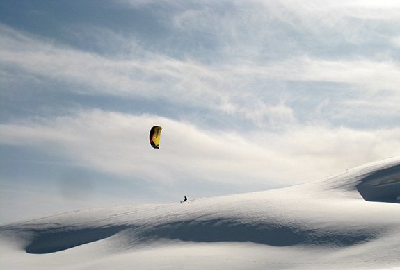 Snowkiting, Bozeman, Montana