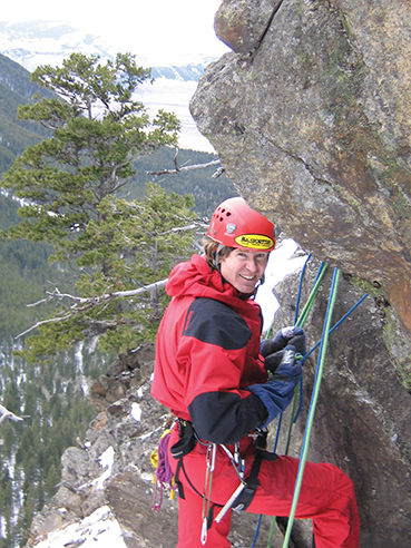 Ron Brunckhorst, Ice Climbing, Bozeman, Montana