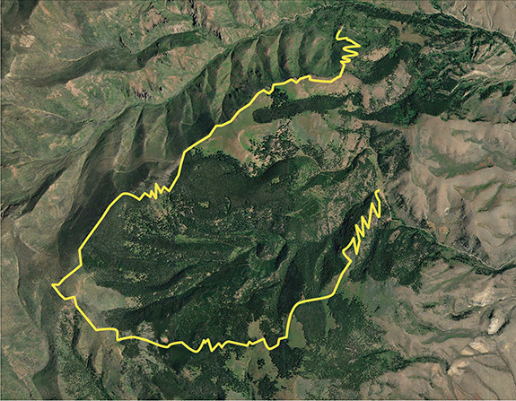 West Pine to North Dry Map, Mountain Biking, Livingston