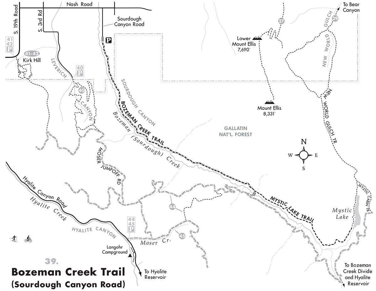 Bozeman Creek Trail Map, Outside Bozeman