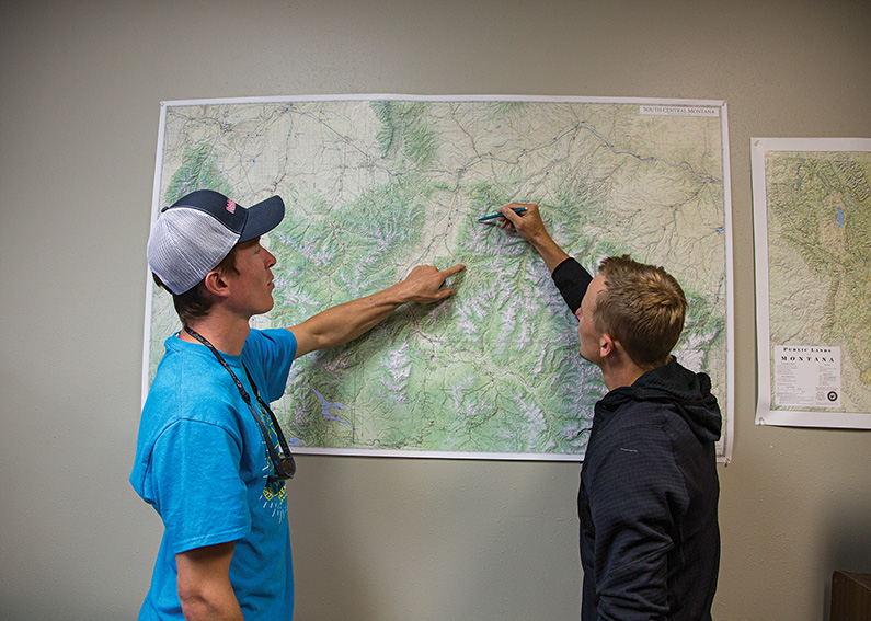 map, basin and range, waterfront campgrounds