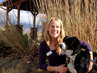 Emily Wallace (HOV Volunteer Coordinator & Education Manager) with Mango