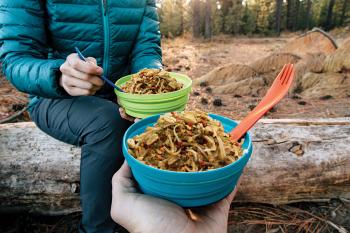 camp pad thai, backcountry cooking