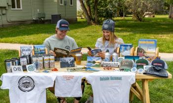 outside bozeman swag table