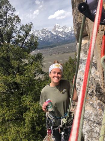 outdoor beer drinking, rock climbing, summit beer