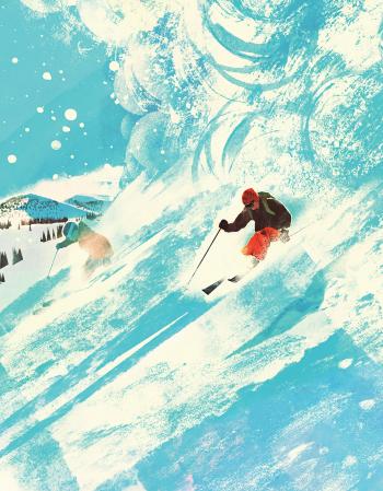 skiers in avalanche