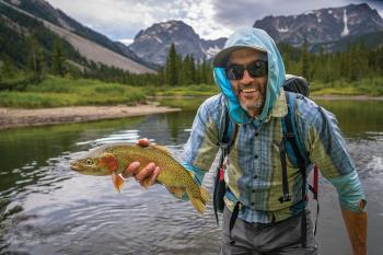 Alpine lake fishing