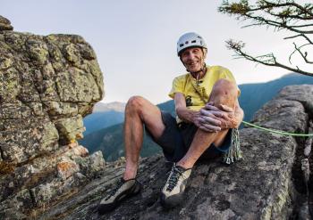 Pat Callis climbing