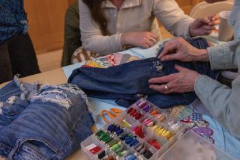 Gear repair sewing