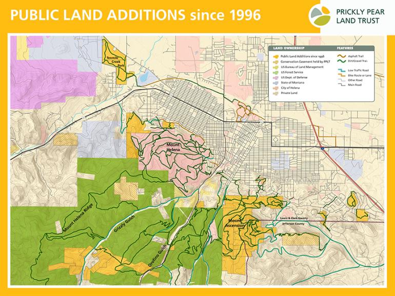 map courtesy Prickly Pear Land Trust helena bike map, mountain biking