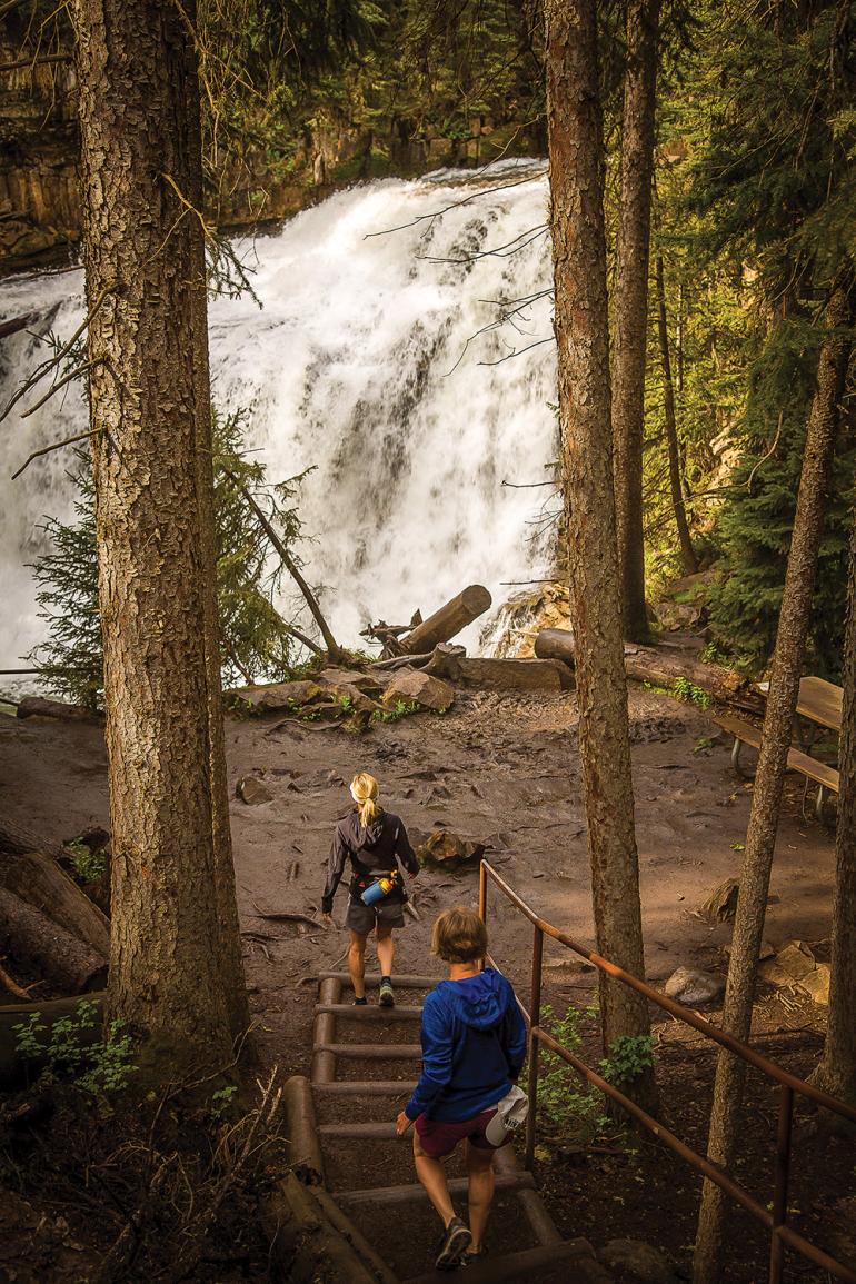 hiking ousel falls, waterfall