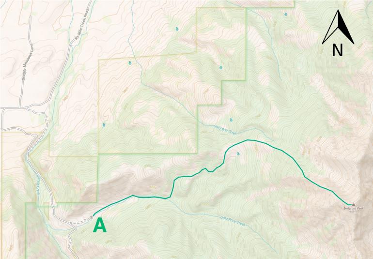 map, hiking, trails