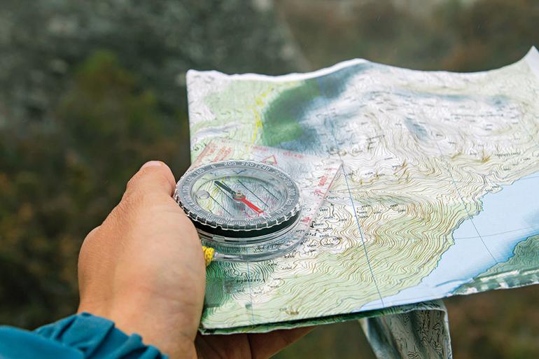 topo map, compass, orienteering