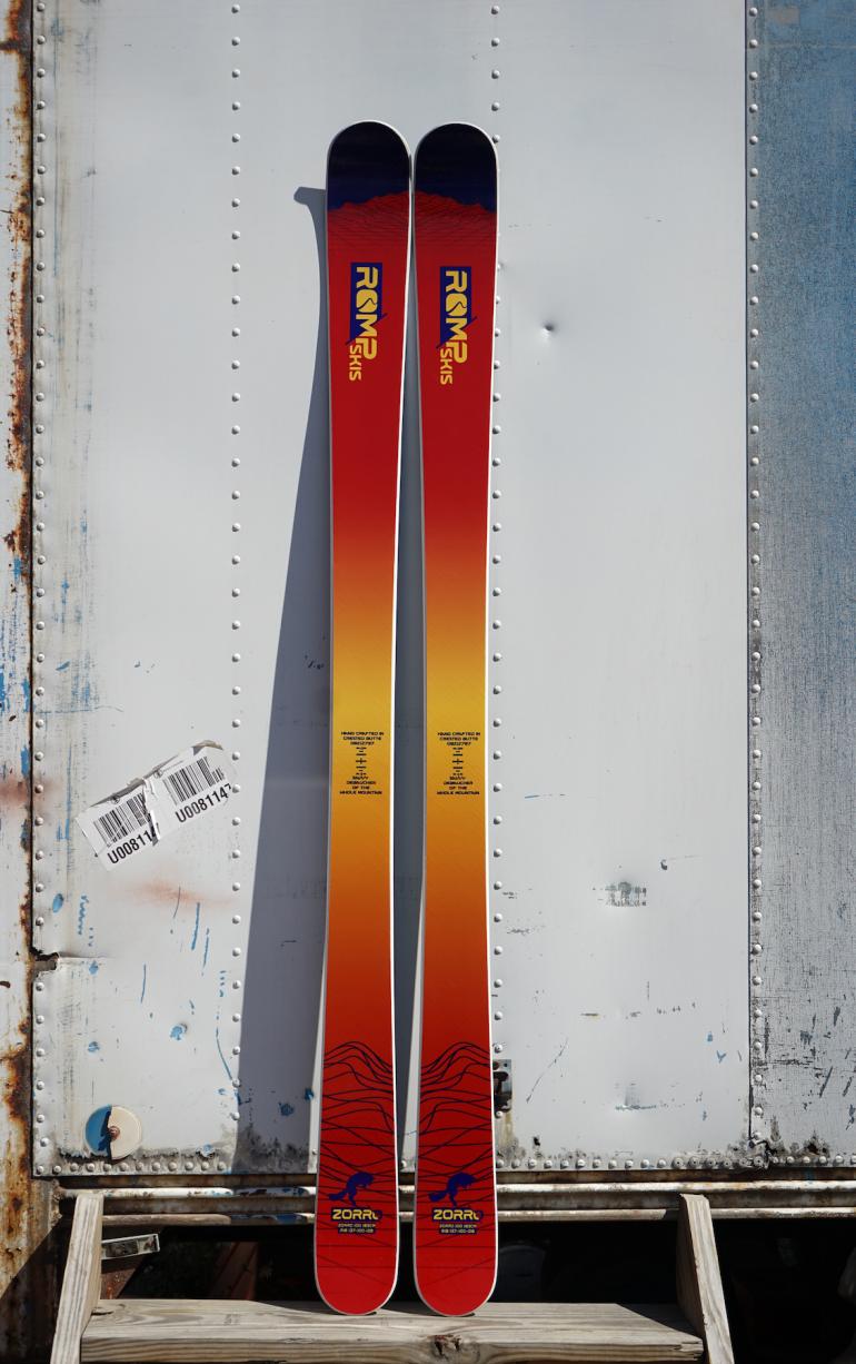 ski review, romp, custom skis