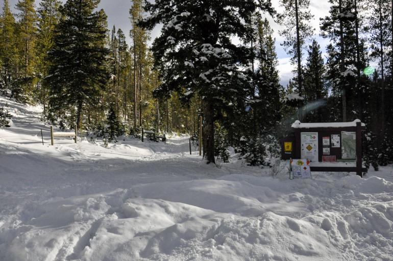 winter, hiking, moser creek, trails