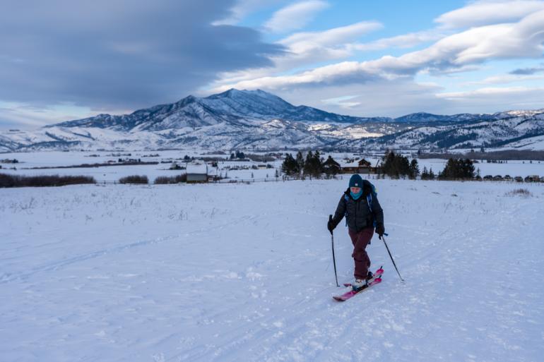 ski touring, trails, winter, bozeman