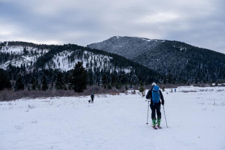 ski touring, trails, winter, bozeman
