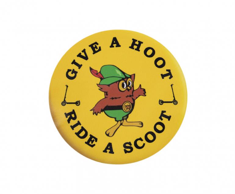 ride a scoot sticker outside bozeman snark