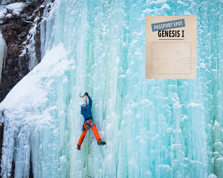 Outside Bozeman Contests, outdoor passport spots, ice climbing, Genesis 1, montana