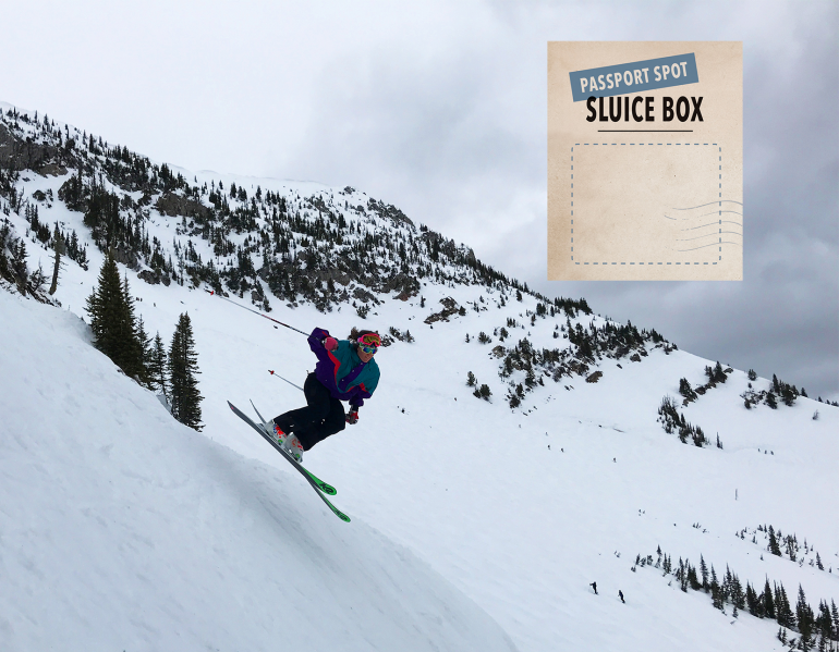 outside bozeman, contest, passport spot, montana, skiing, backcountry, sluice box