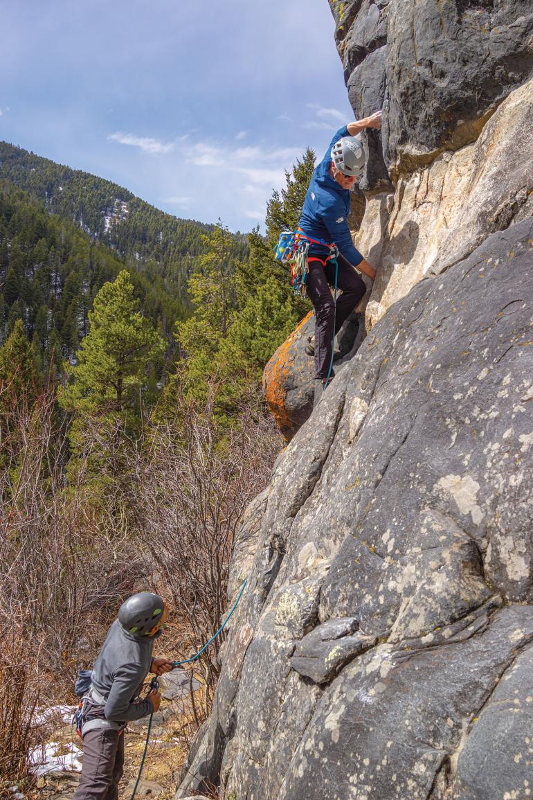 Conrad Anker climbing
