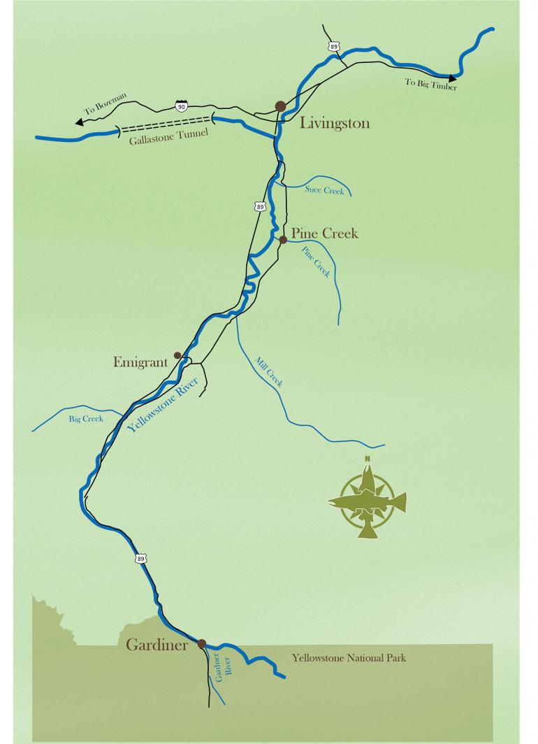 Yellowstone River reroute map
