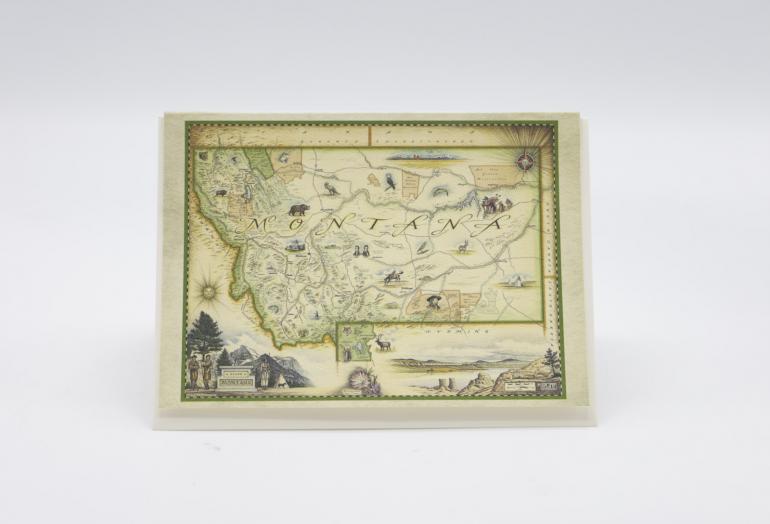 montana map greeting card xplorer maps