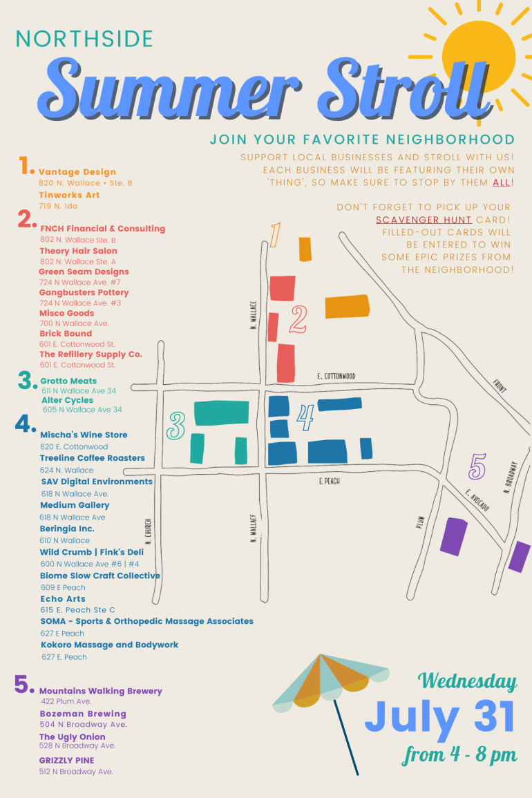 Participating Business Map of the Northside Neighborhood