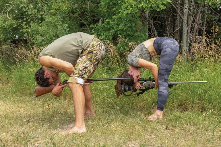 Guns and Poses yoga hunting