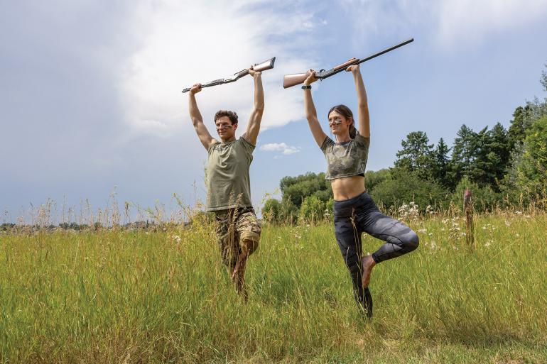 Guns and Poses yoga hunting