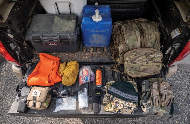 Hunting gear tailgate