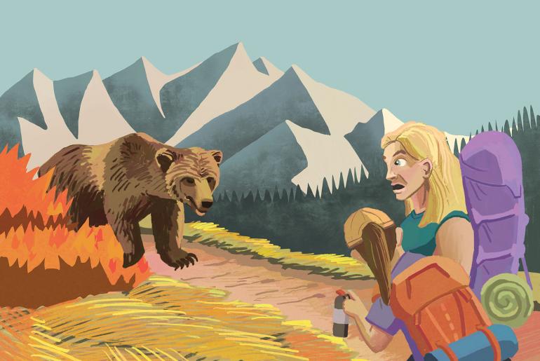 Grizzly encounter backpacking