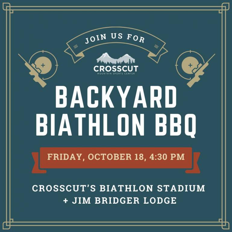 promotional poster for Backyard Biathlon BBQ