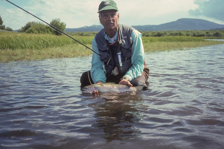 Craig Matthews holding trout